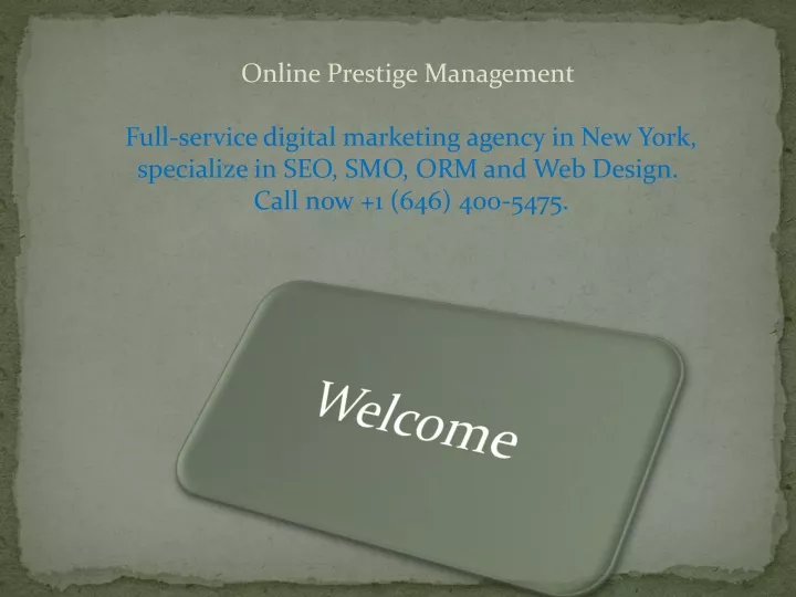 online prestige management full service digital