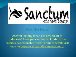 eco dive resort