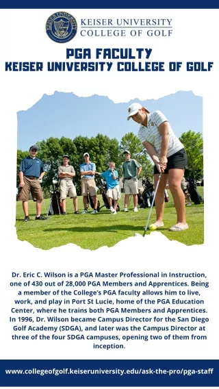 pga faculty