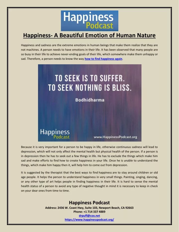 happiness a beautiful emotion of human nature