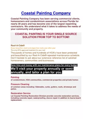 coastal painting company