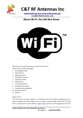 About Wi-Fi You Did Not Know