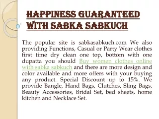 happiness guaranteed with sabka sabkuch