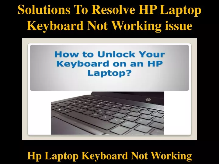 solutions to resolve hp laptop keyboard