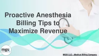 proactive anesthesia billing tips to maximize revenue