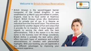 welcome to british airways reservations