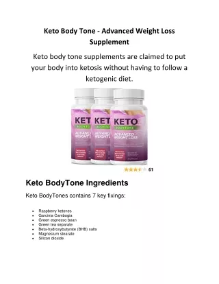 Keto BodyTone Where To Buy