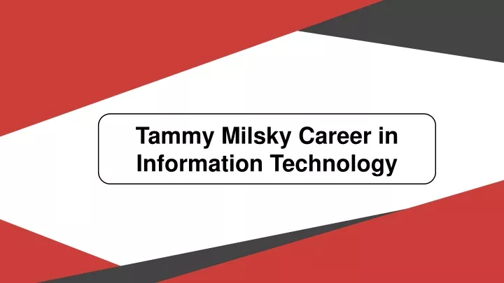 tammy milsky career in information technology