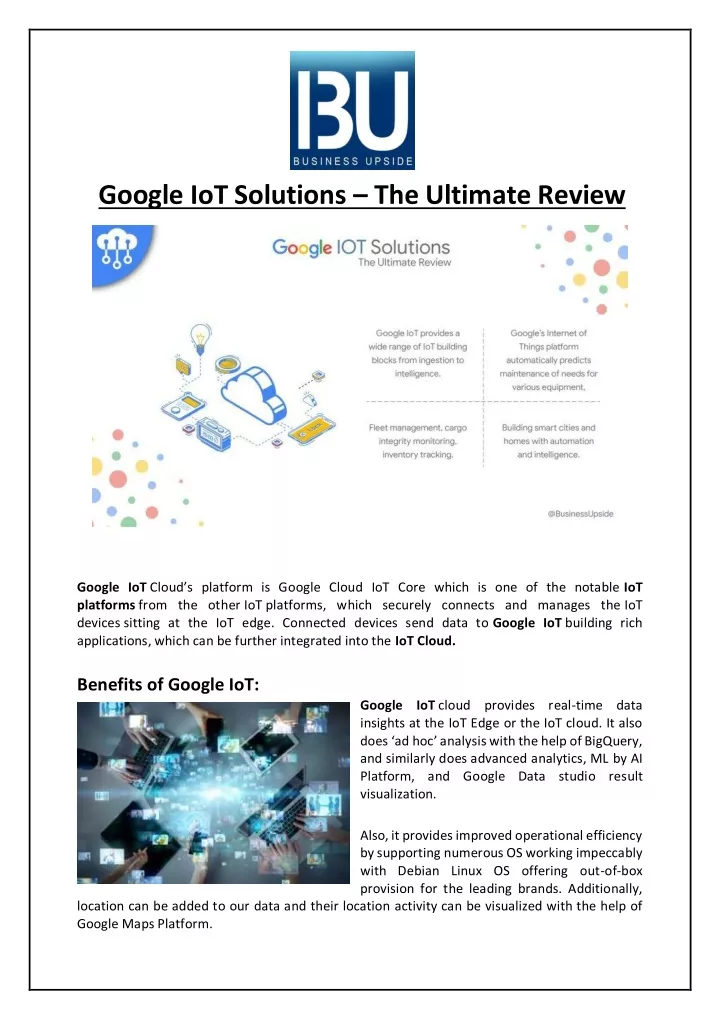 google iot solutions the ultimate review