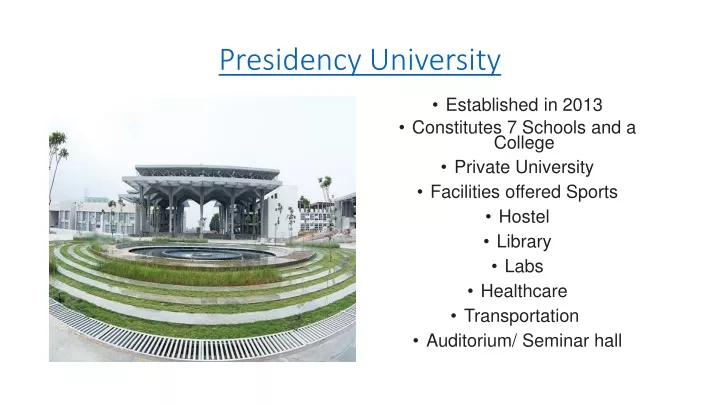 presidency university