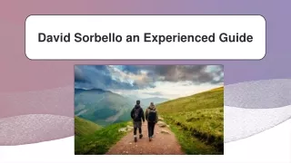 David Sorbello an Experienced Guide