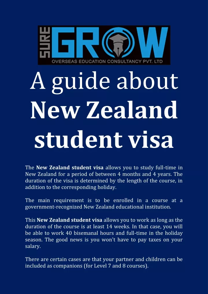a guide about new zealand student visa