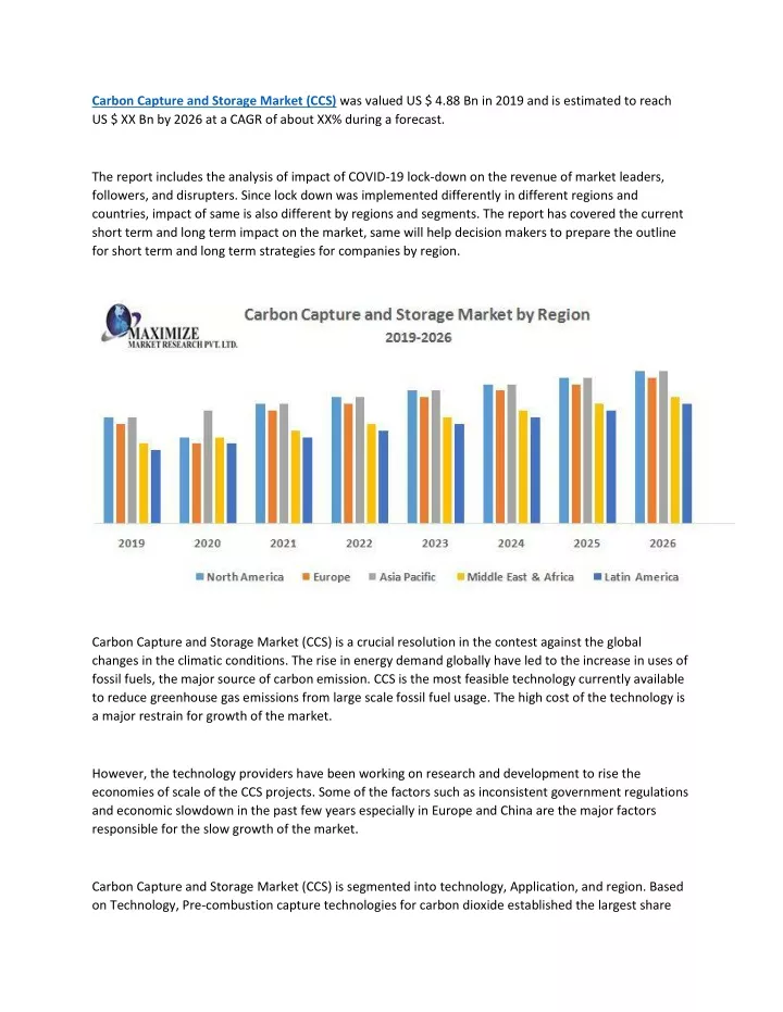 carbon capture and storage market ccs was valued