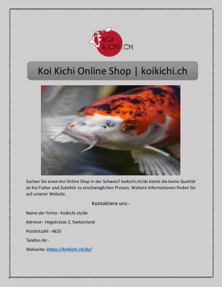 Koi Kichi Online Shop | koikichi.ch