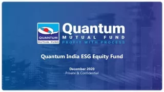 ESG investing – Quantum India Equity ESG Fund