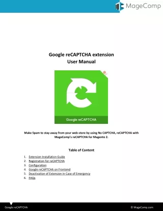 google recaptcha extension user manual
