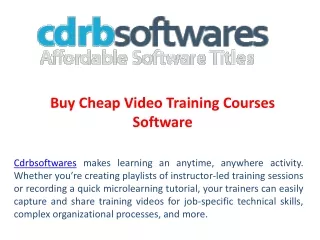 buy cheap video training courses software