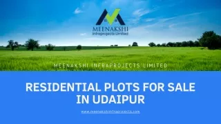 Residential Plots For Sale in Udaipur - Meenakshi Infraprojects