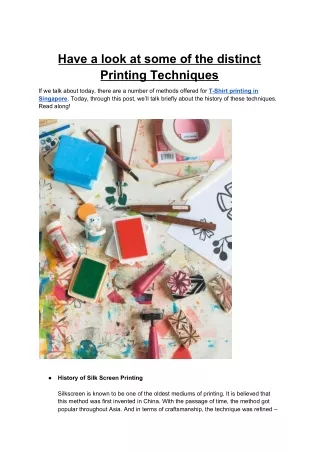 have a look at some of the distinct printing