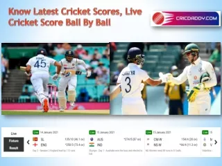 Get Latest Cricket Scores, Live Cricket Match Score
