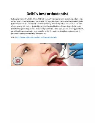 delhi s best orthodontist