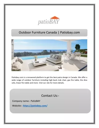 Outdoor Furniture Canada | Patiobay.com