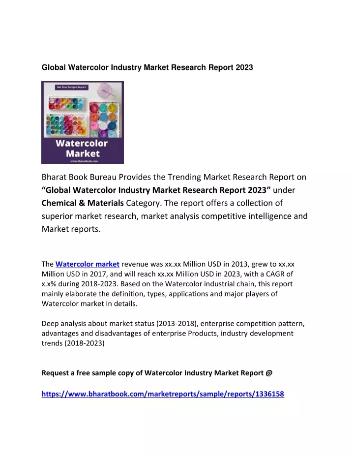 global watercolor industry market research report