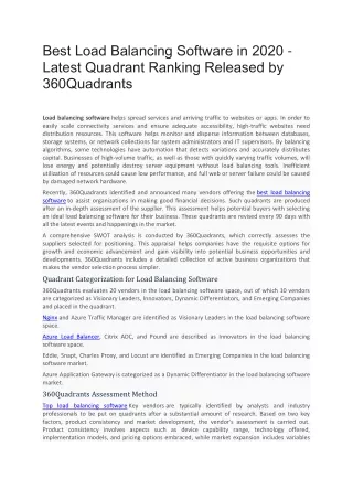 best load balancing software in 2020 latest