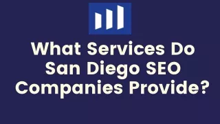 What Services Do San Diego SEO Companies Provide?