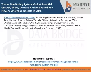 tunnel monitoring system market potential growth