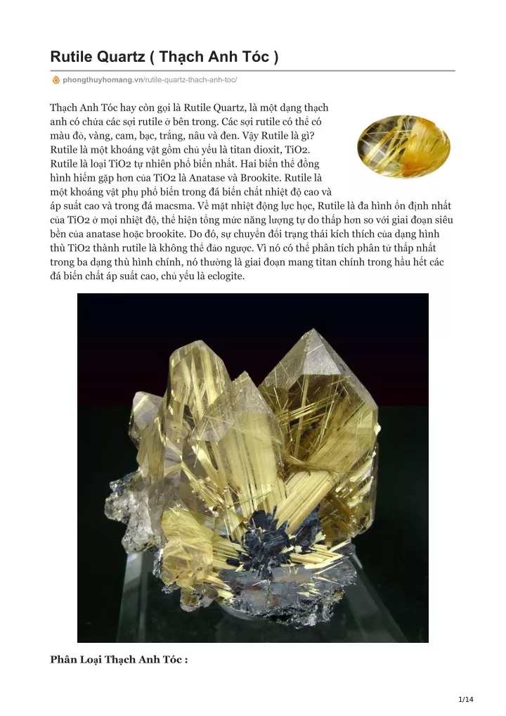 rutile quartz th ch anh t c