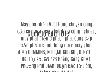 Máy Phát Điện Việt Hung