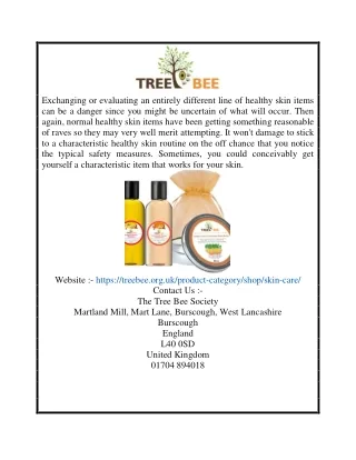Natural Skin Care Products UK | Treebee.org.uk