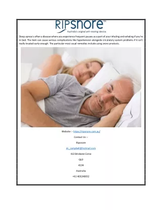 Buy Snoring Mouthpiece Online Australia | Ripsnore