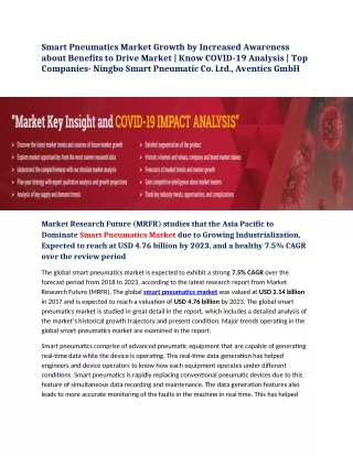 smart pneumatics market growth by increased