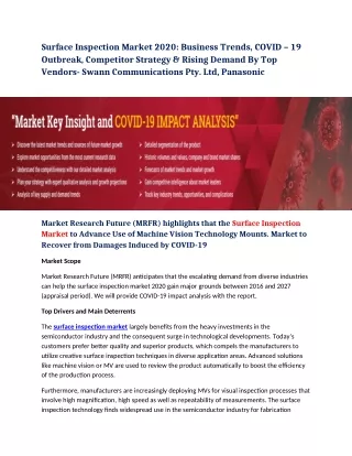 surface inspection market 2020 business trends
