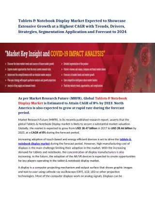 tablets notebook display market expected