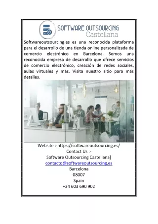 Empresa de Desarrollo de Software Personalizado en Barcelona | Softwareoutsourcing.es