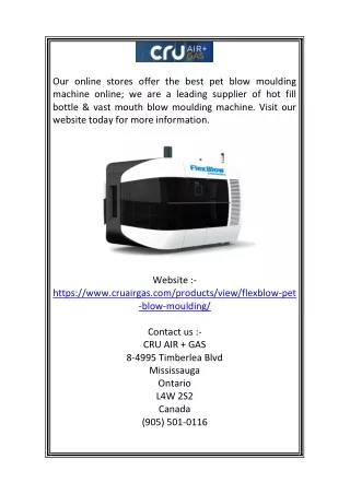 Blowmoulding Machine For Sale Online | Cruairgas.com