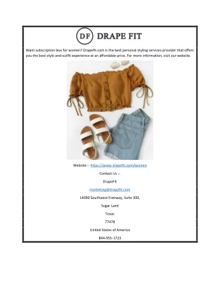 want subscription box for women drapefit