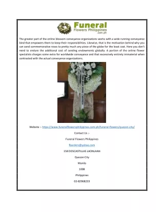 Flower Shop in Quezon City | Funeralflowersphilippines.com.ph