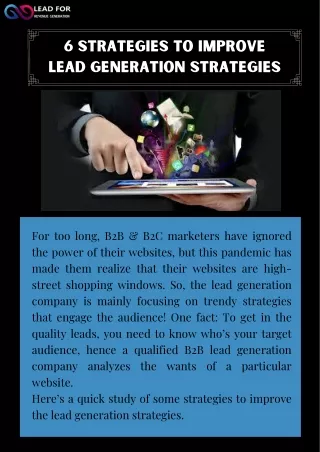 Create Strong Strategies With Lead Generation Company