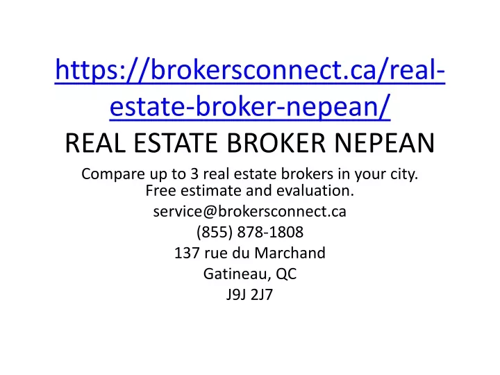 https brokersconnect ca real estate broker nepean real estate broker nepean