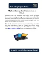 Why to Rent Laptops in Dubai? - slide 1