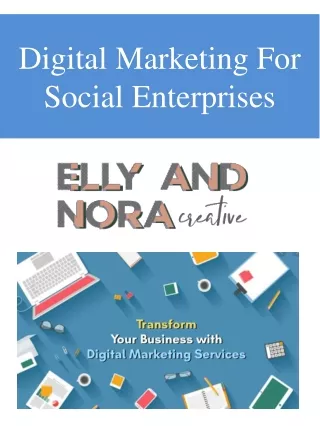 Digital Marketing For Social Enterprises
