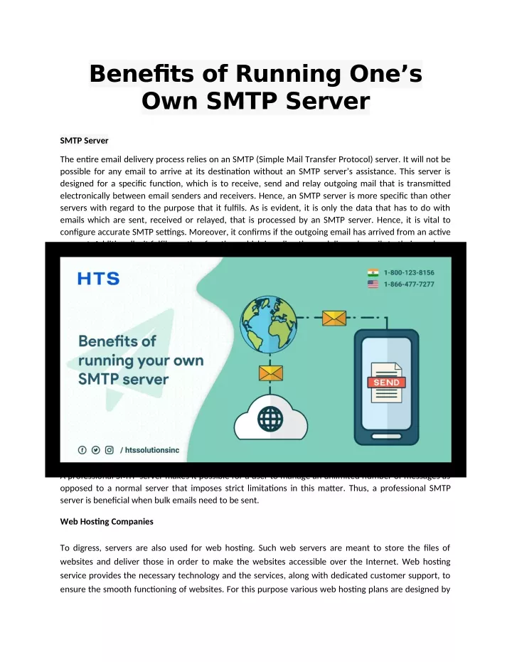 benefits of running one s own smtp server