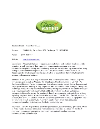 CleanRated, LLC