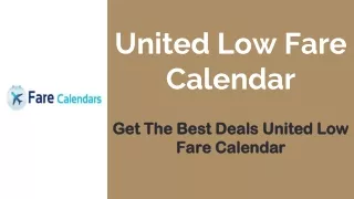 united low fare calendar