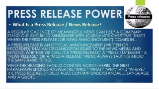 Write A Press Release