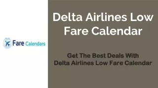 delta airlines low fare calendar